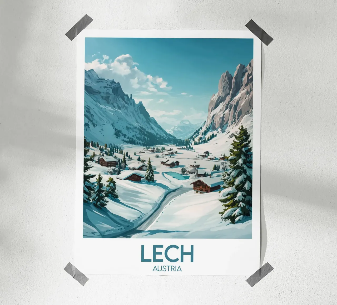 Affiche Lech poster con telaio in legno da Frame the World