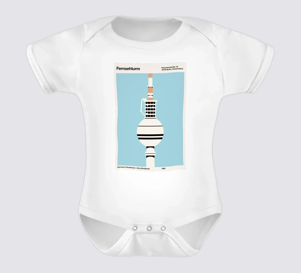 Fersehturm body neonato maniche corte da Florent Bodart