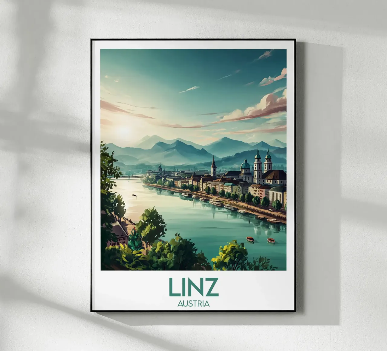 Affiche Linz Autriche plexiglass da Frame the World