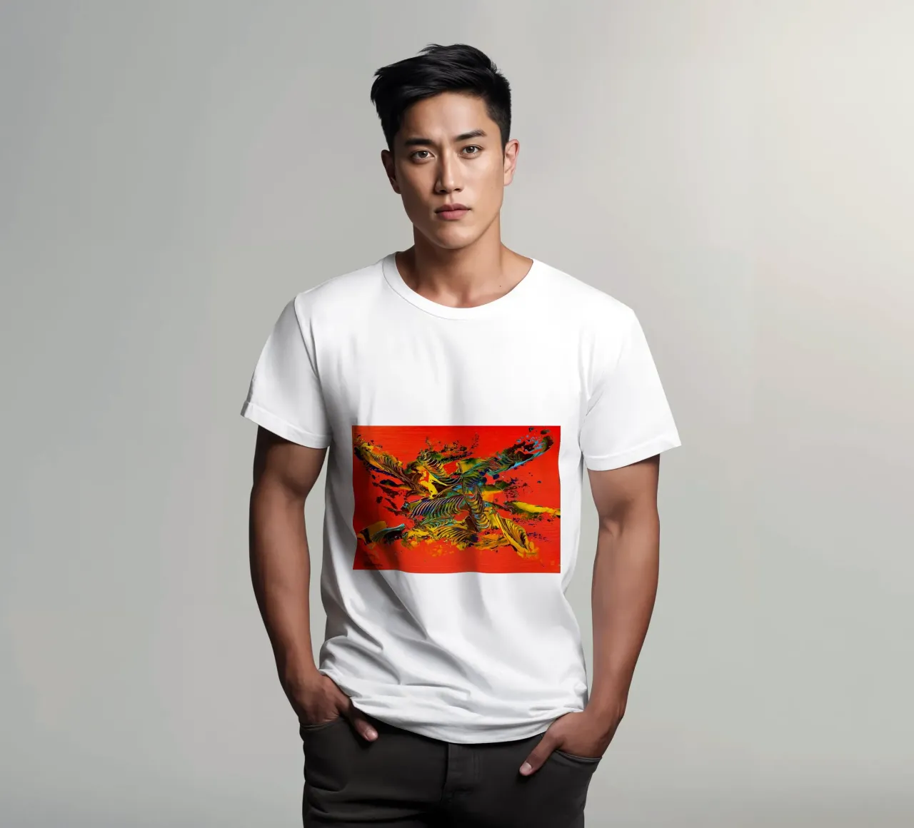 MESSAGE FROM THE HEART 12 T-Shirt von Thierry Vobmann Abstract painting