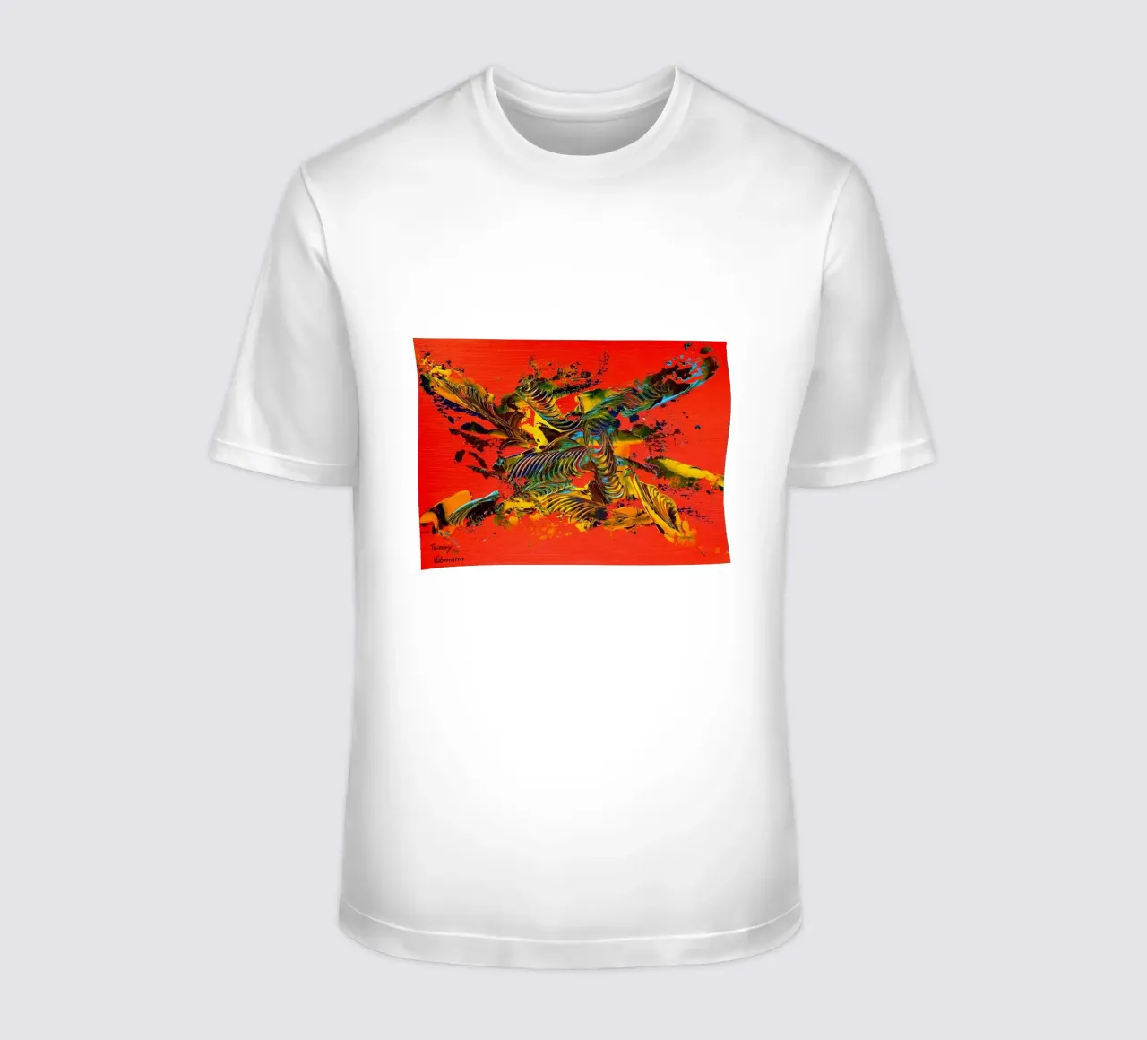 MESSAGE FROM THE HEART 12 T-Shirt von Thierry Vobmann Abstract painting
