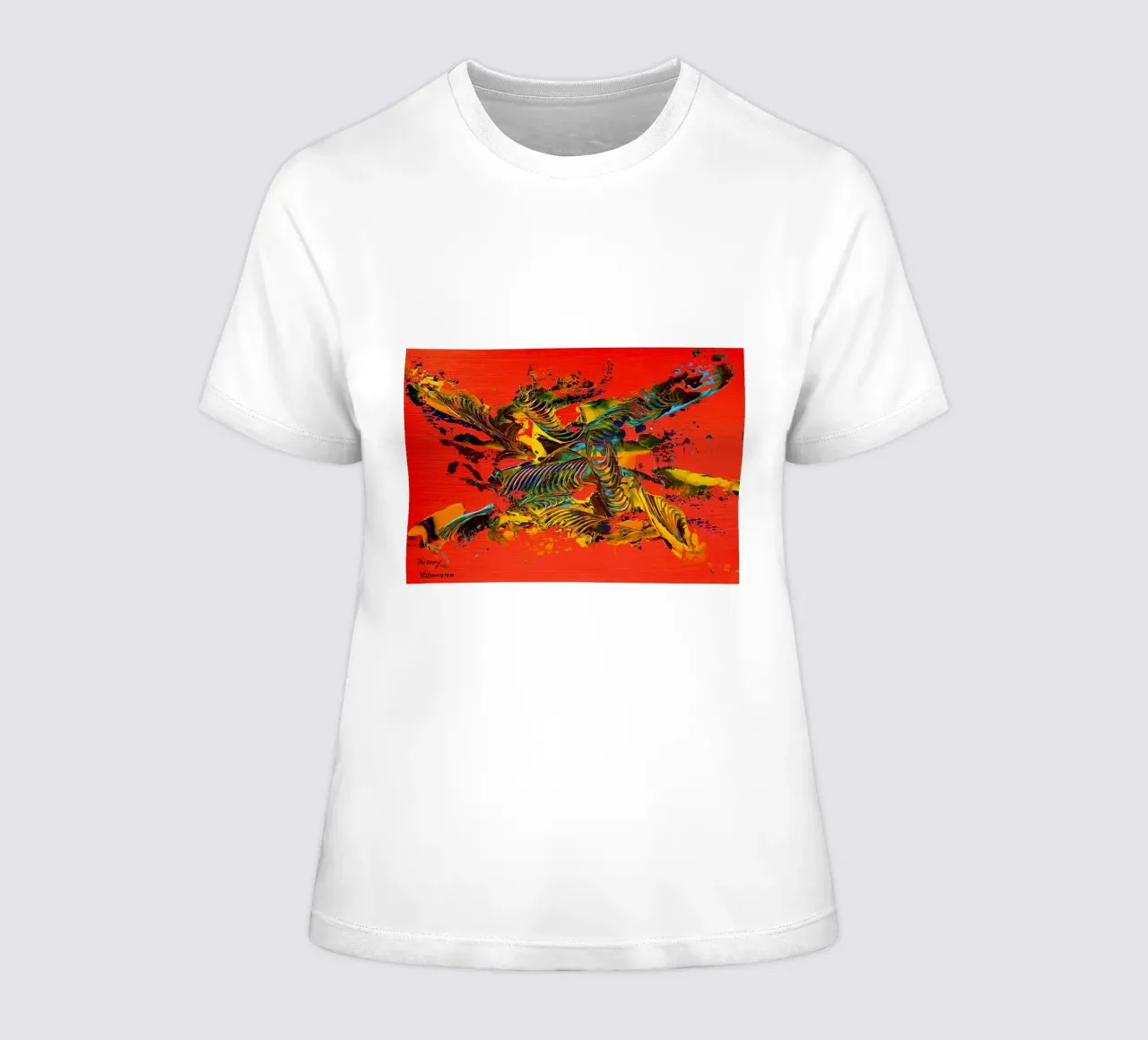 MESSAGE FROM THE HEART 12 t-shirt da donna da Thierry Vobmann Abstract painting