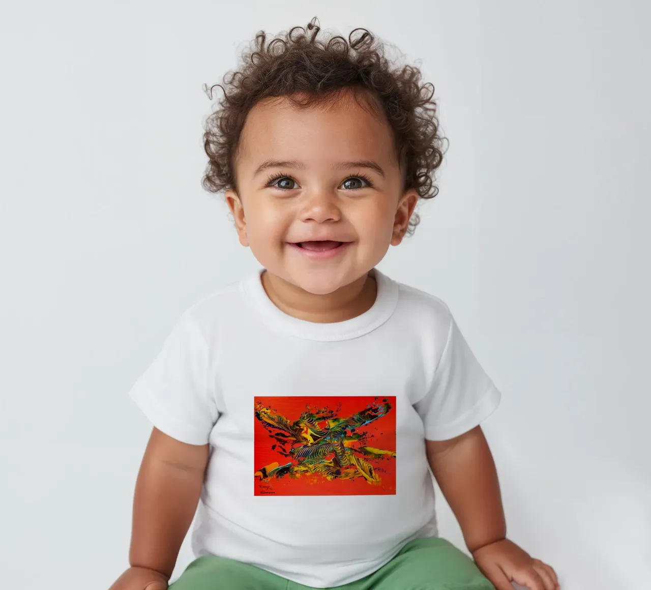 MESSAGE FROM THE HEART 12 maglietta neonato da Thierry Vobmann Abstract painting