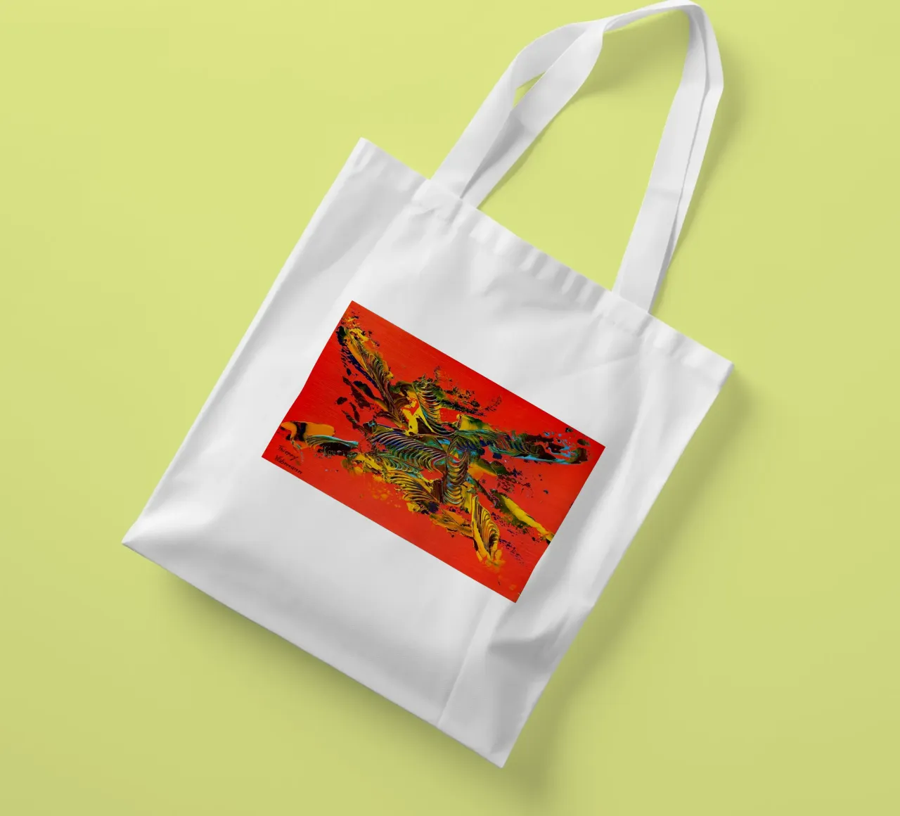MESSAGE FROM THE HEART 12 tote bag de Thierry Vobmann Abstract painting