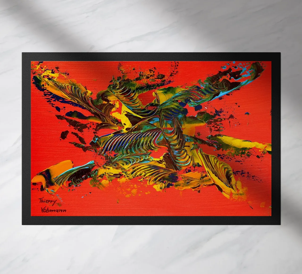 MESSAGE FROM THE HEART 12 zerbino da Thierry Vobmann Abstract painting