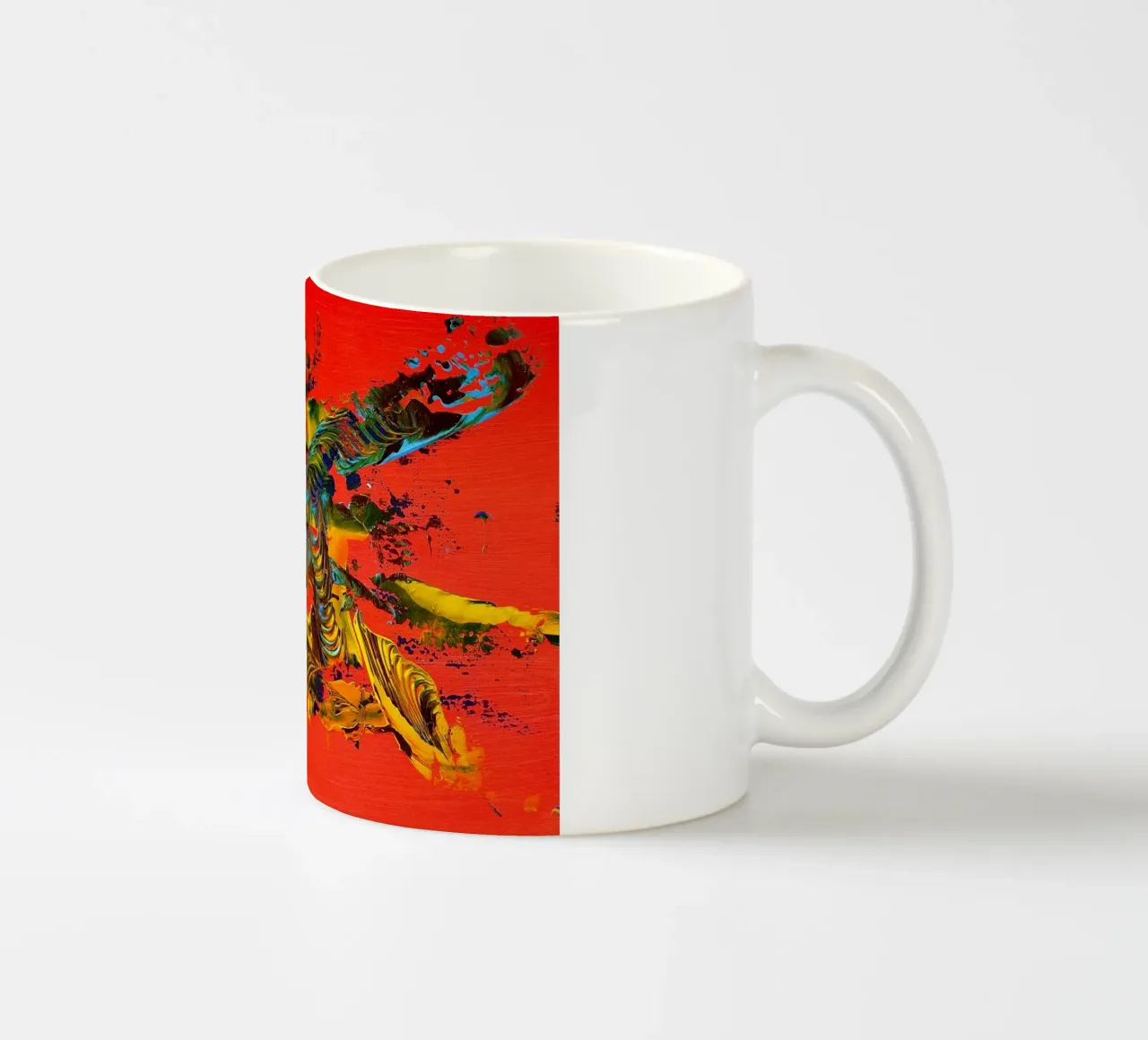 MESSAGE FROM THE HEART 12 tazza in ceramica da Thierry Vobmann Abstract painting