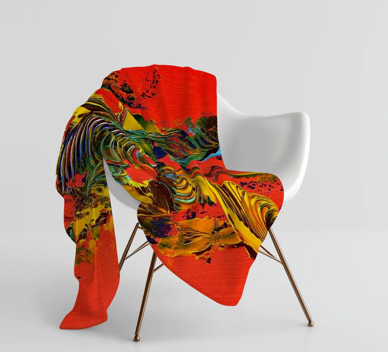 MESSAGE FROM THE HEART 12 coperta in pile da Thierry Vobmann Abstract painting