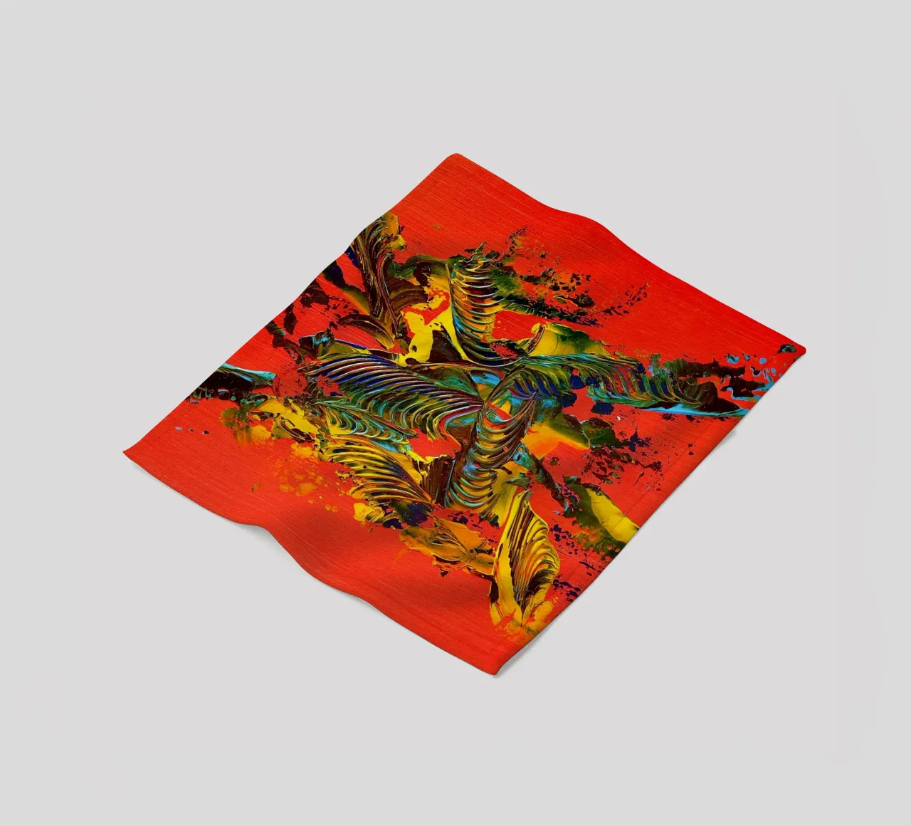 MESSAGE FROM THE HEART 12 coperta in pile da Thierry Vobmann Abstract painting