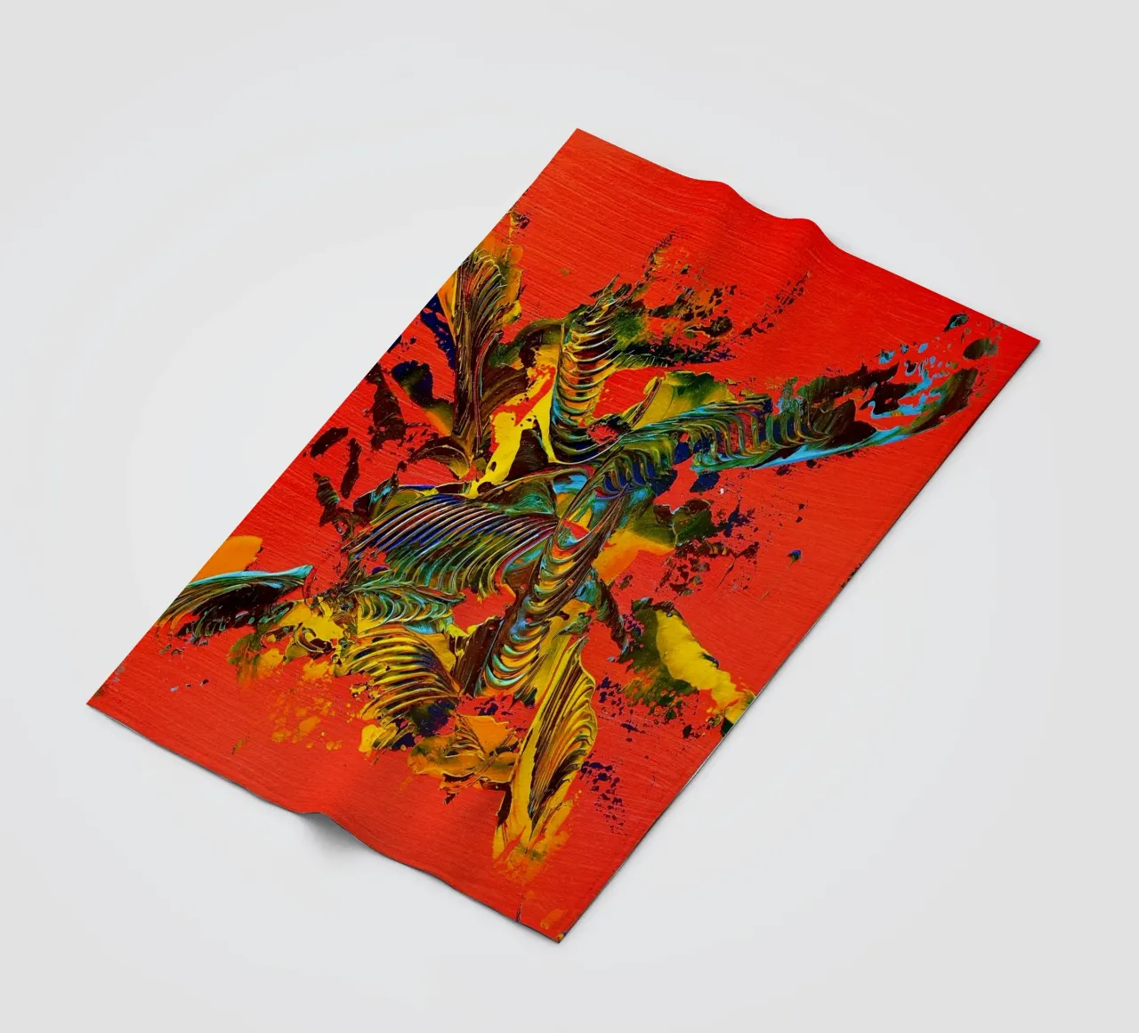 MESSAGE FROM THE HEART 12 coperta in pile da Thierry Vobmann Abstract painting