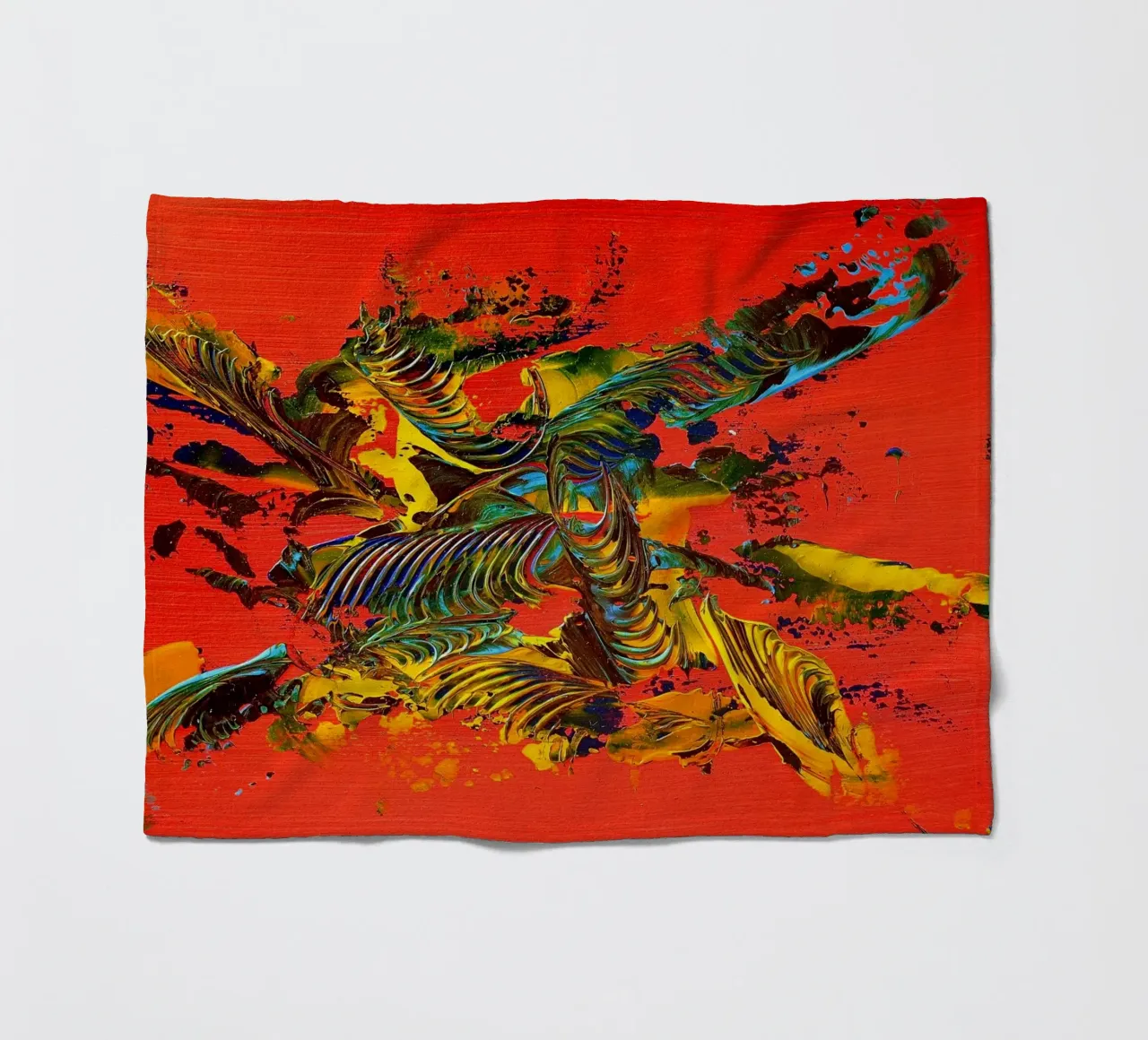 MESSAGE FROM THE HEART 12 coperta in pile da Thierry Vobmann Abstract painting