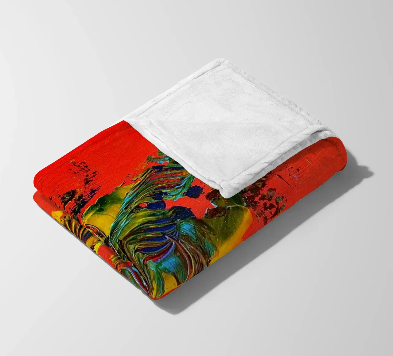 MESSAGE FROM THE HEART 12 coperta in pile da Thierry Vobmann Abstract painting