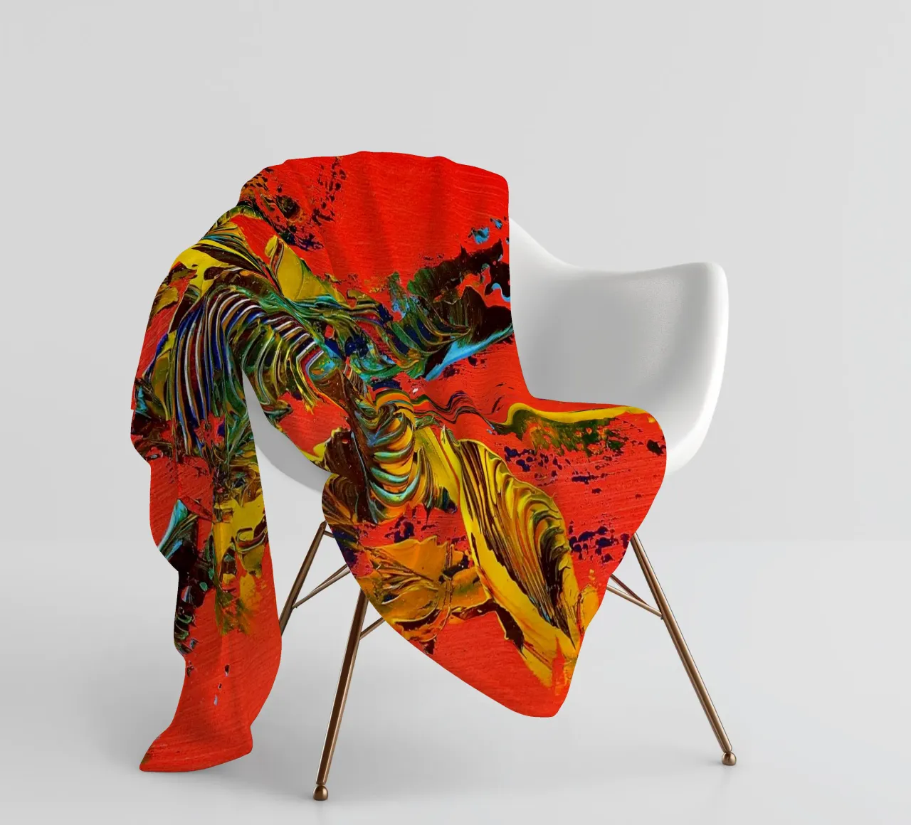 MESSAGE FROM THE HEART 12 coperta in pile da Thierry Vobmann Abstract painting