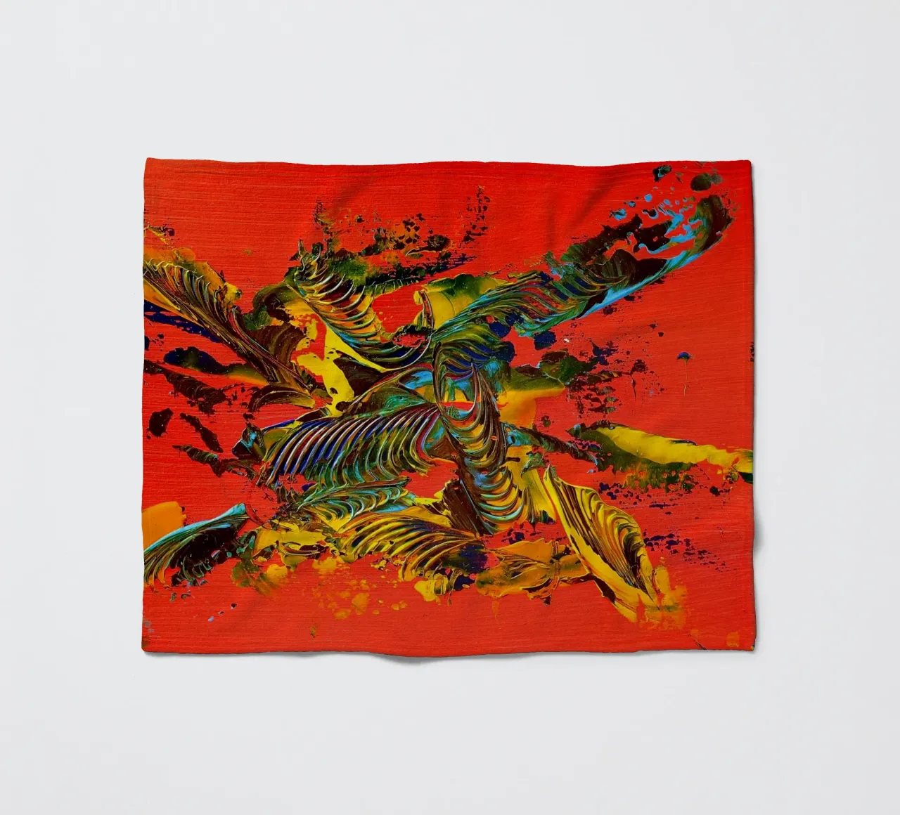 MESSAGE FROM THE HEART 12 coperta in pile da Thierry Vobmann Abstract painting