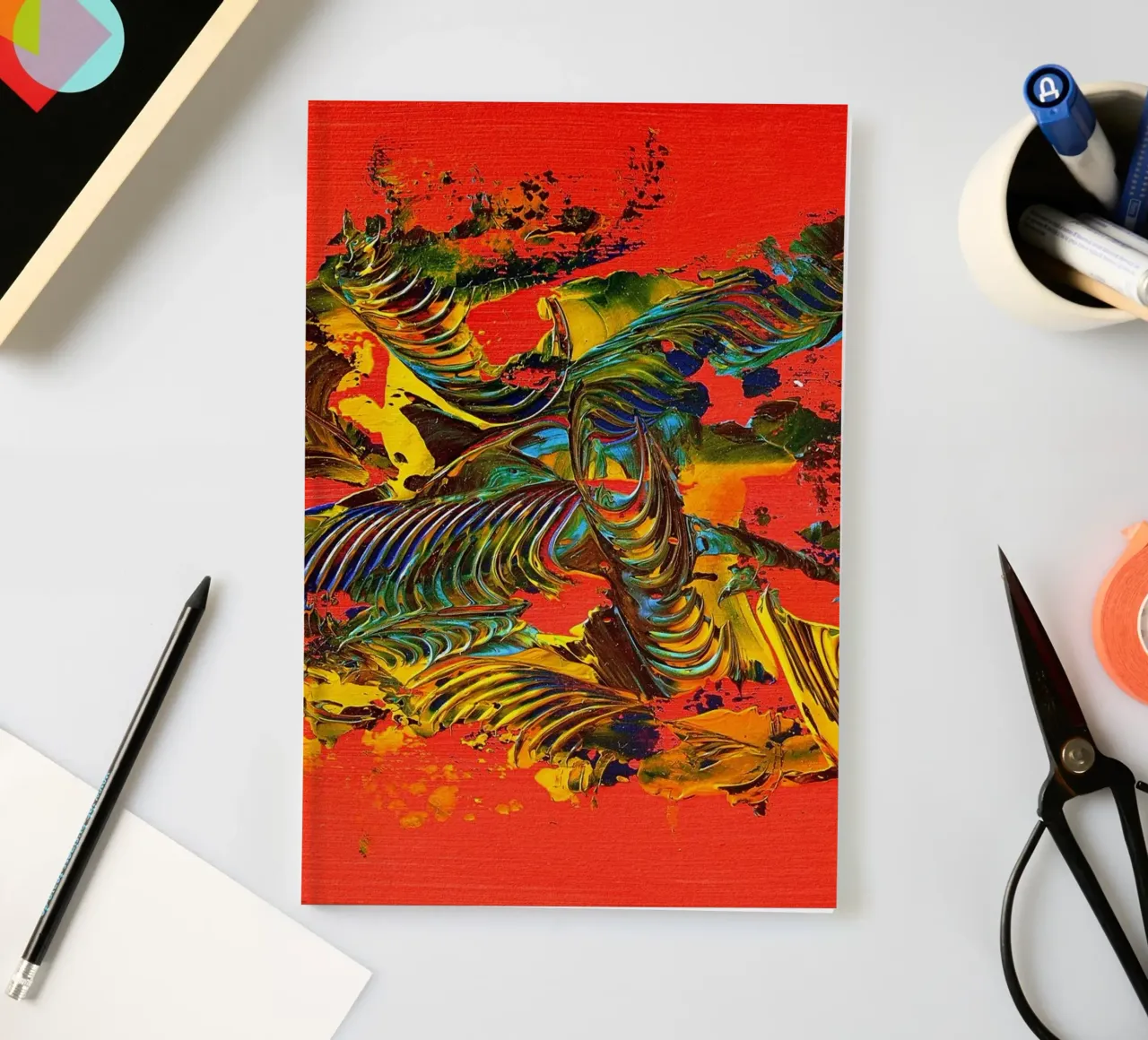 MESSAGE FROM THE HEART 12 notebook by Thierry Vobmann Abstract painting