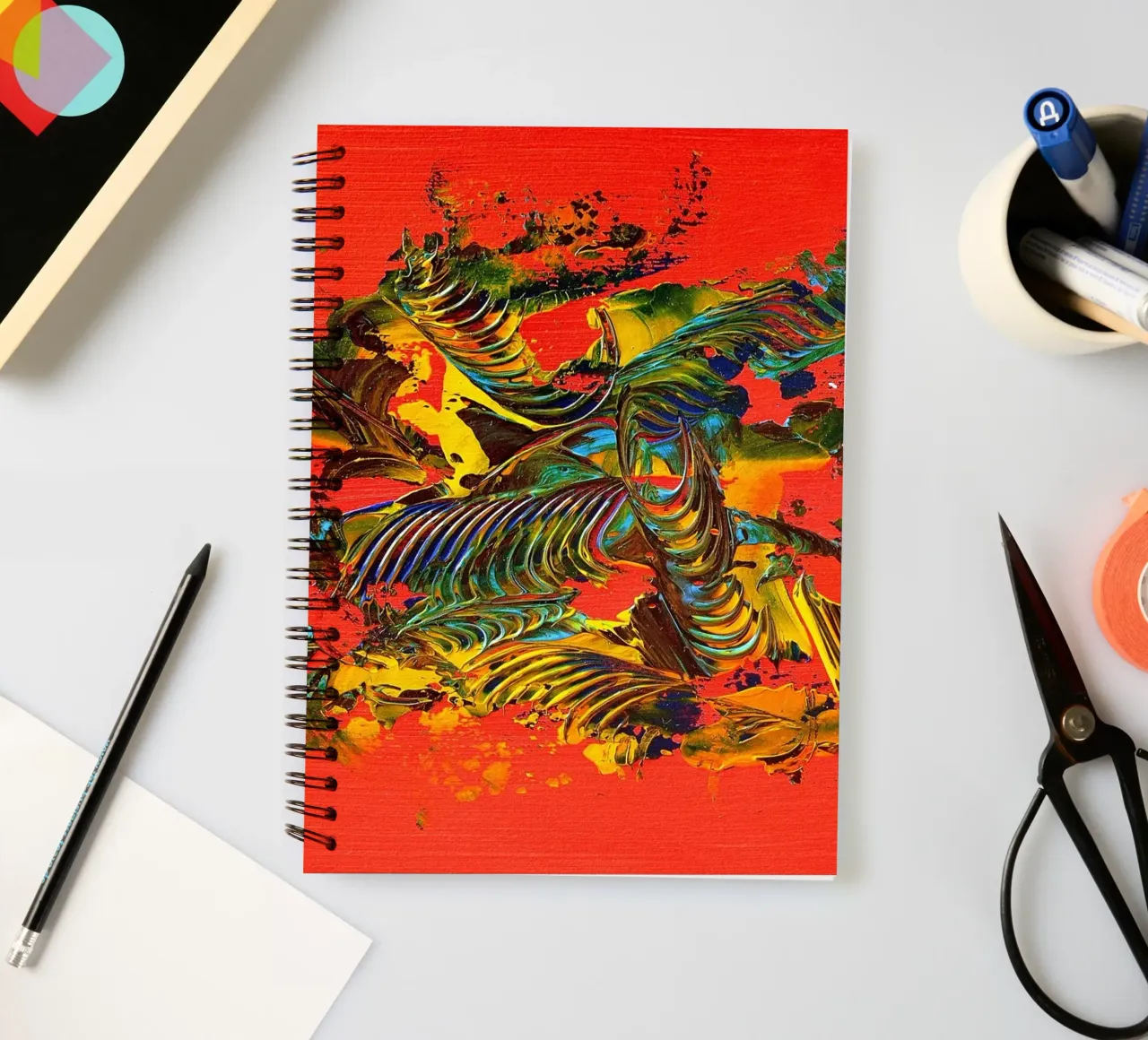 MESSAGE FROM THE HEART 12 diario ad anelli da Thierry Vobmann Abstract painting