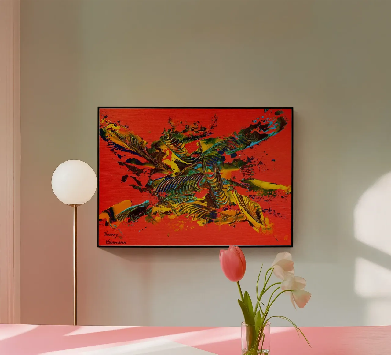 MESSAGE FROM THE HEART 12 plexiglass da Thierry Vobmann Abstract painting