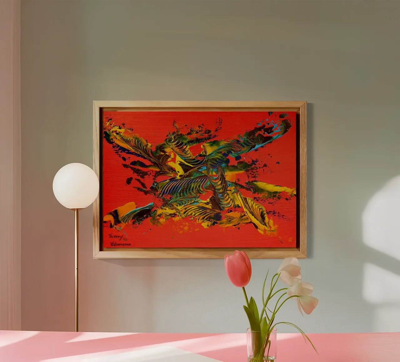 MESSAGE FROM THE HEART 12 Alu-Dibond von Thierry Vobmann Abstract painting