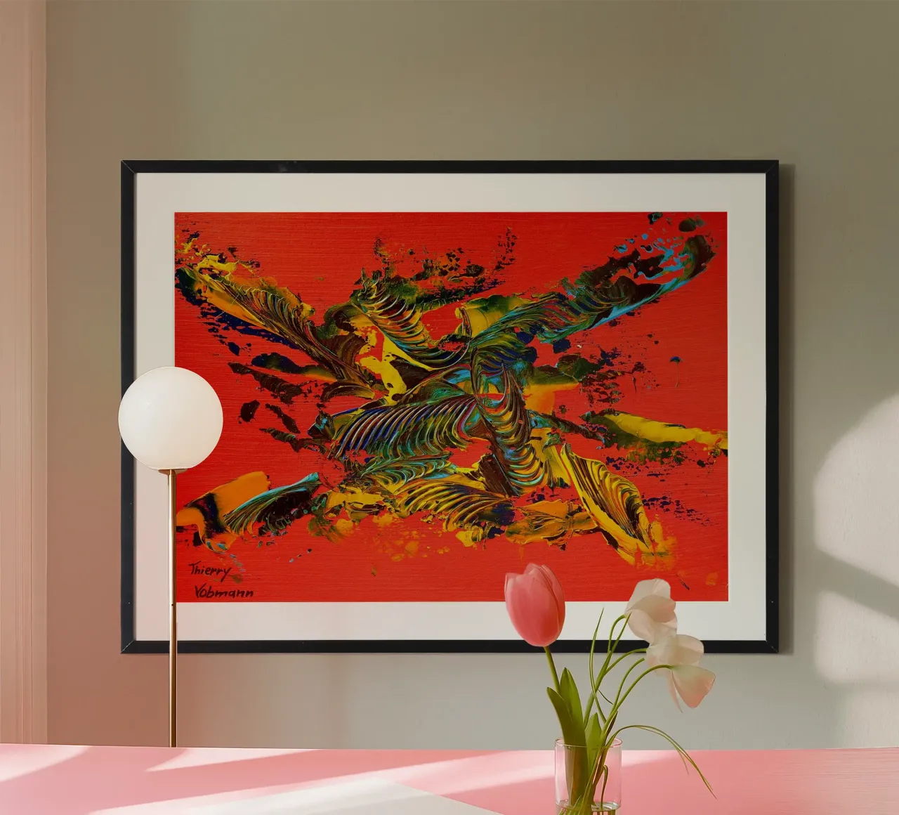 MESSAGE FROM THE HEART 12 Hahnemühle von Thierry Vobmann Abstract painting