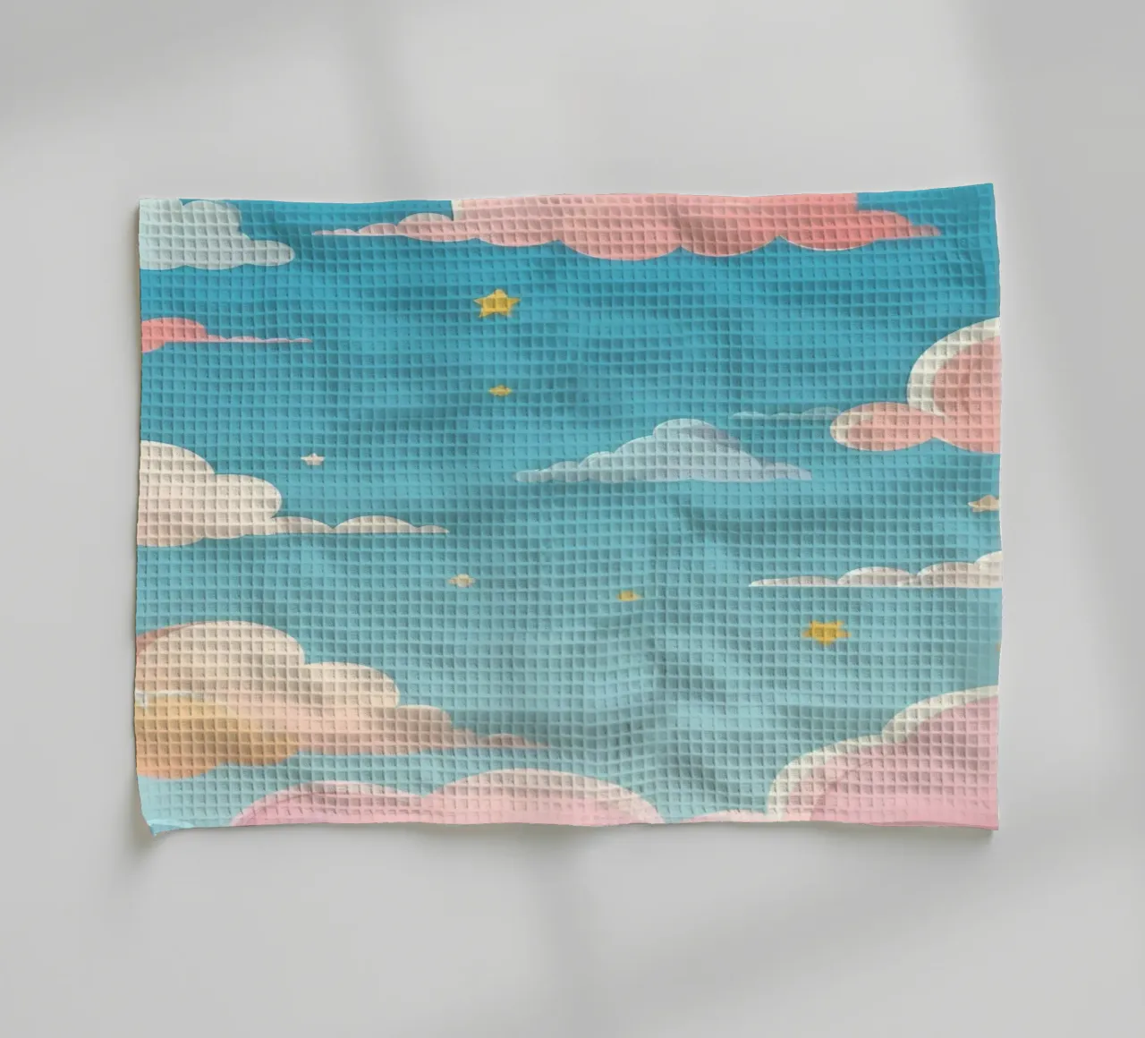 pastello Nuvole e stelle colorate riempiono il cielo canovaccio da cucina da DesignDoodle