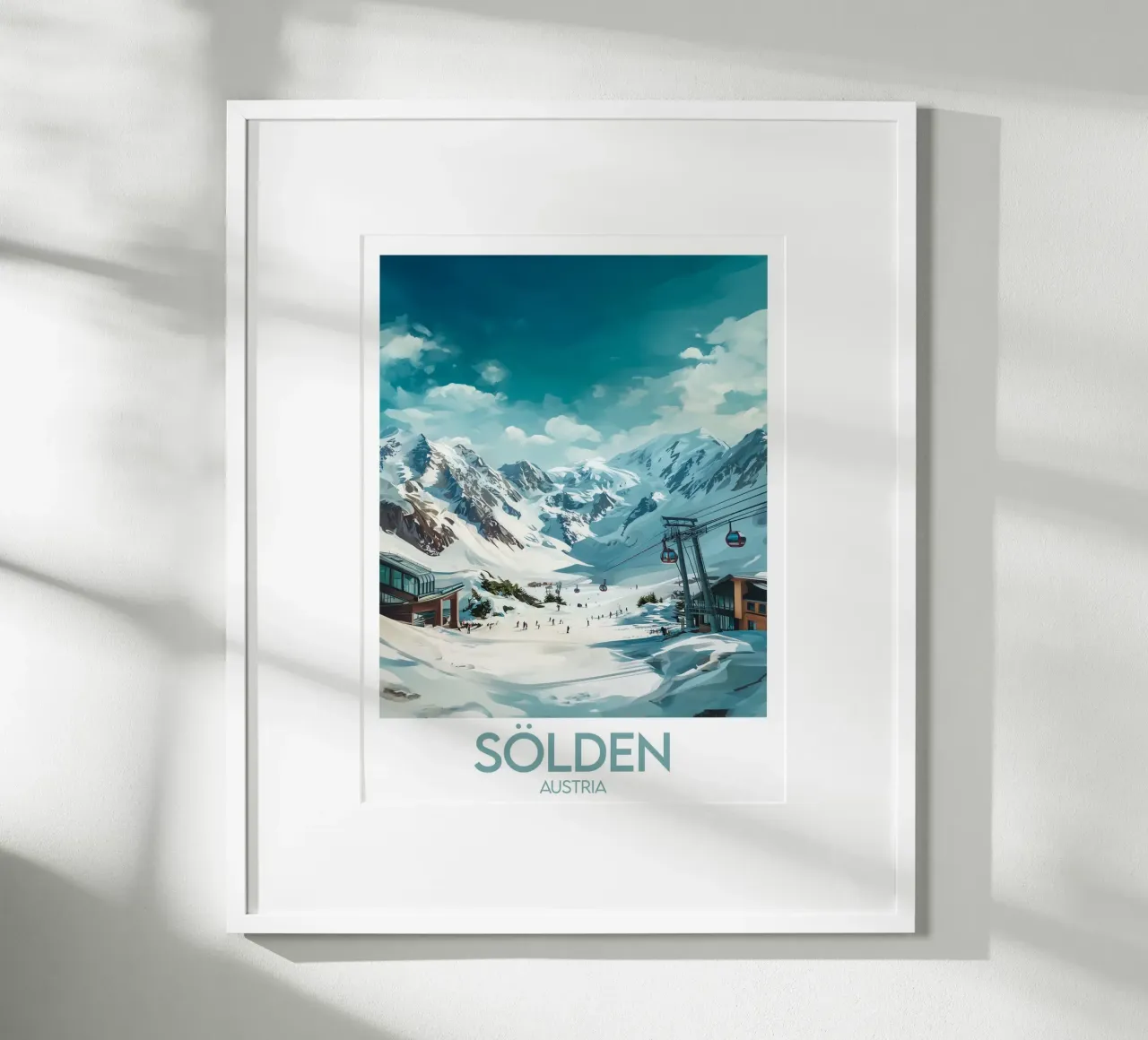 Sede di Sölden poster con telaio in alluminio da Frame the World
