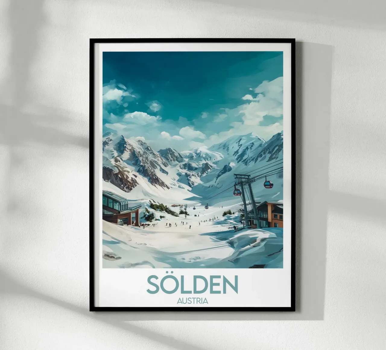 Sede di Sölden poster con telaio in alluminio da Frame the World