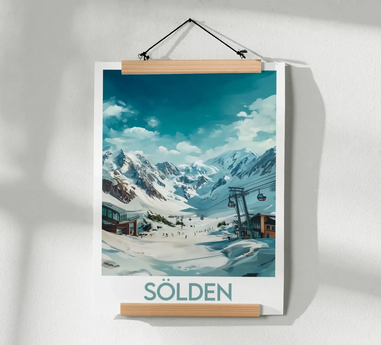 Sede di Sölden poster con telaio in alluminio da Frame the World