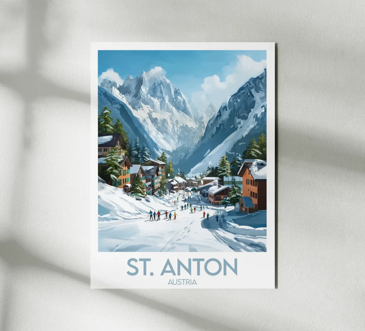 Affiche St. Anton alluminio dibond da Frame the World