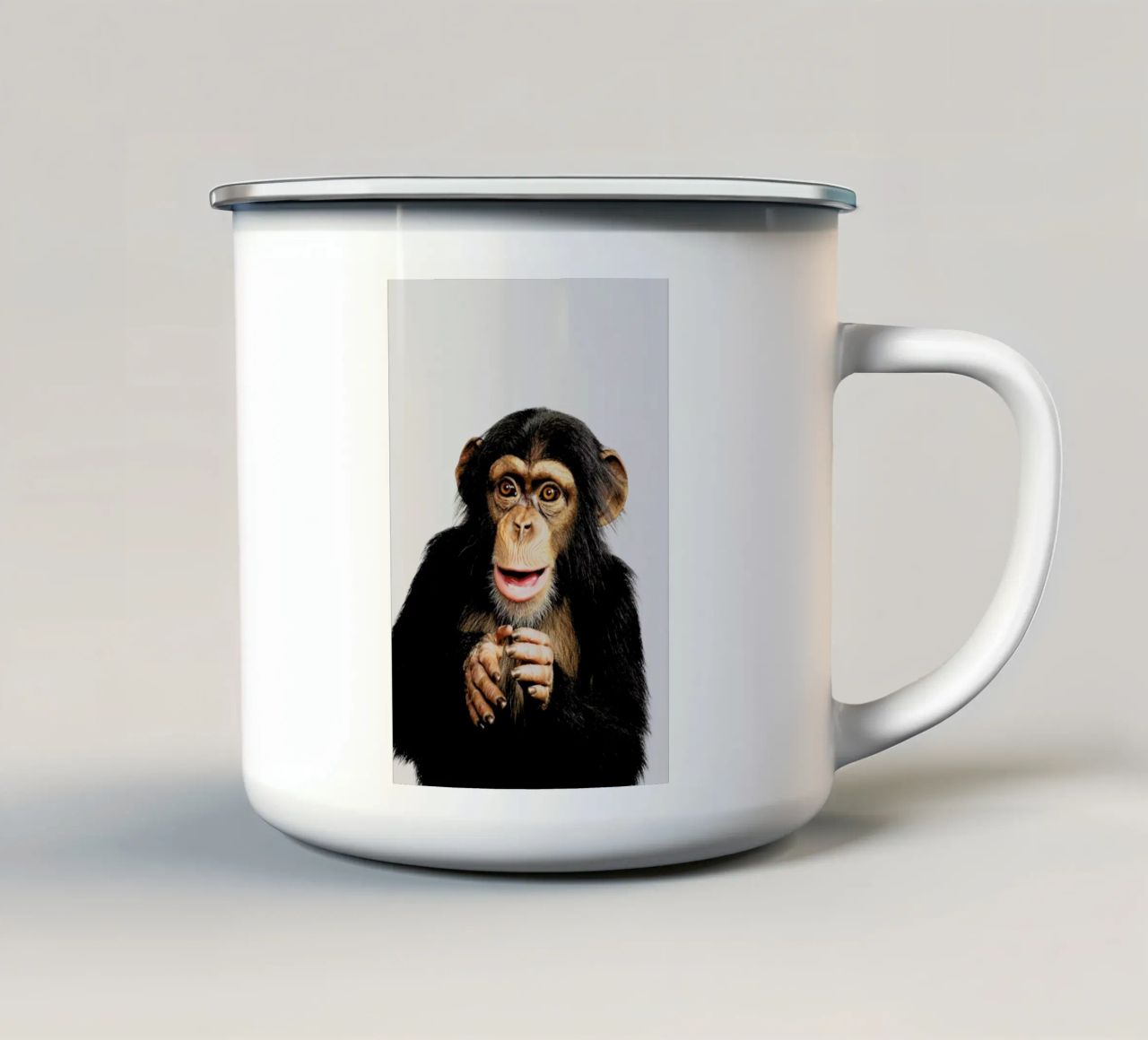 Chimpanzee tazza in smalto da Paws & Claws