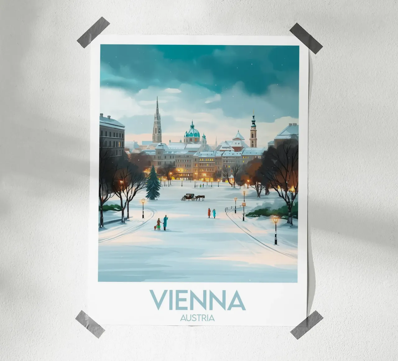 Affiche Vienne poster con telaio in alluminio da Frame the World