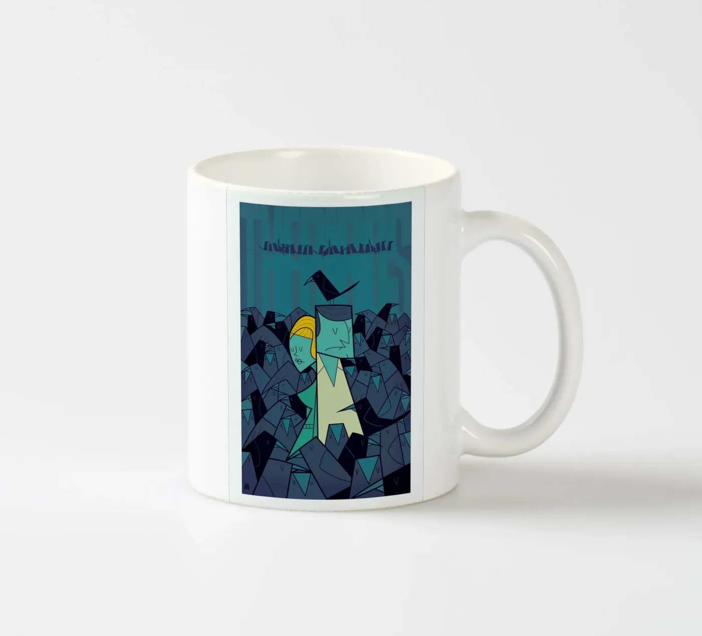 Birds ceramic mug by Ale Giorgini