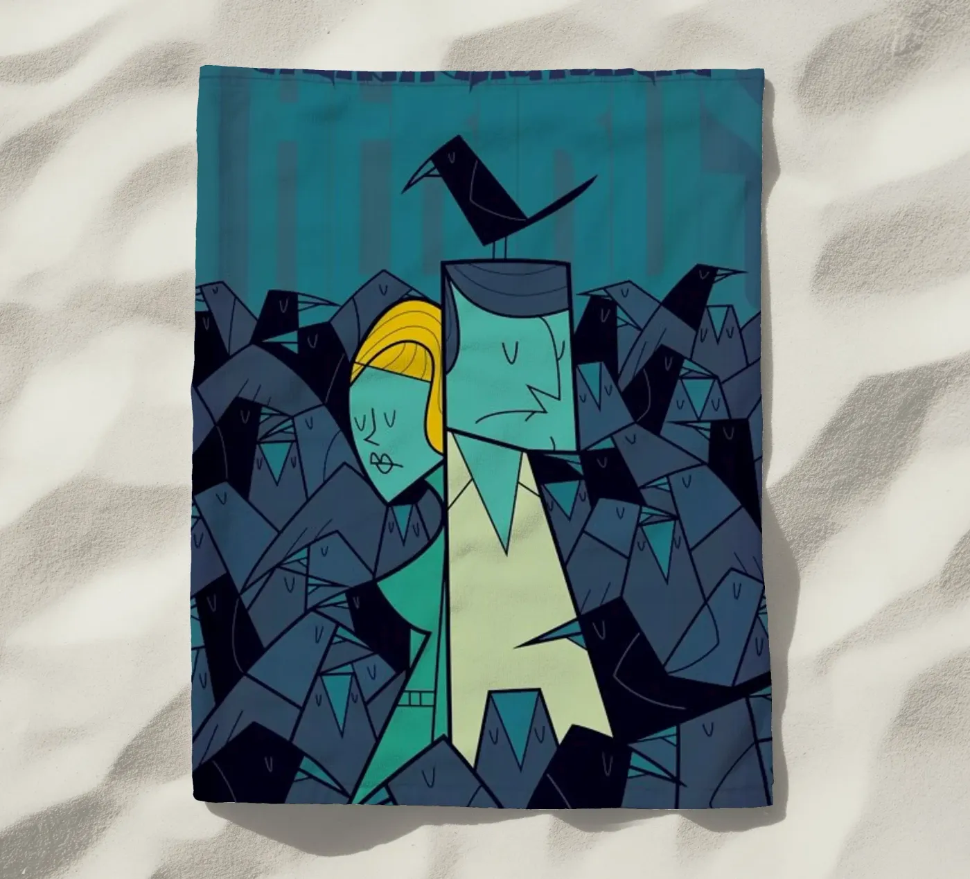Birds beach towel by Ale Giorgini