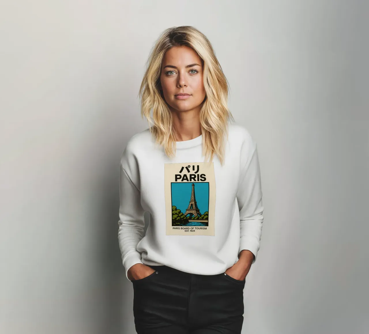 World Icons – Retro Travel Series - Eiffel View felpa da Studio Mooodz