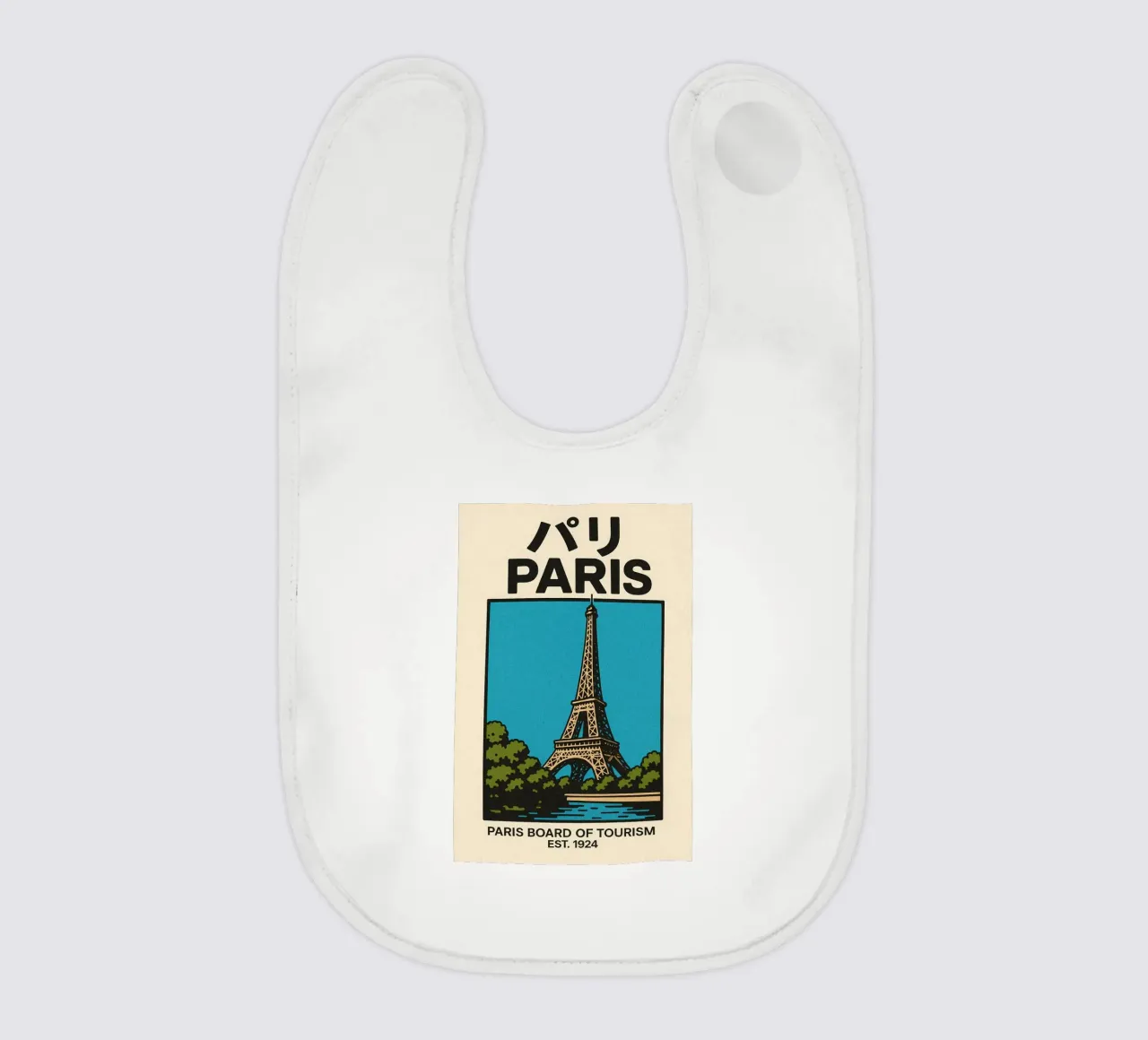 World Icons – Retro Travel Series - Eiffel View bavaglino da Studio Mooodz