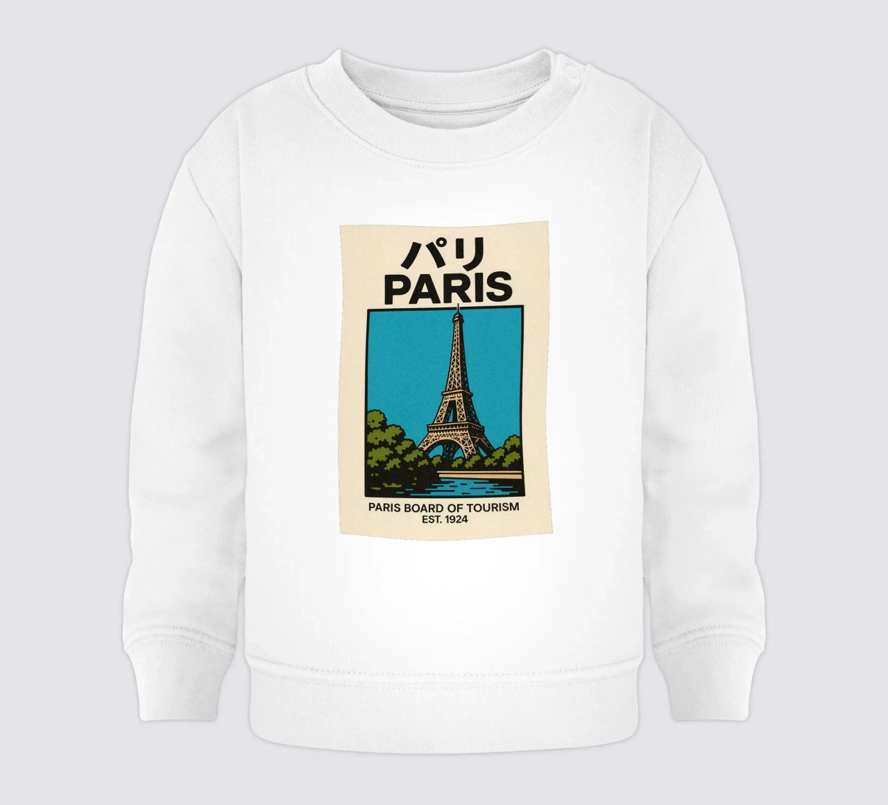 World Icons – Retro Travel Series - Eiffel View felpa neonato da Studio Mooodz