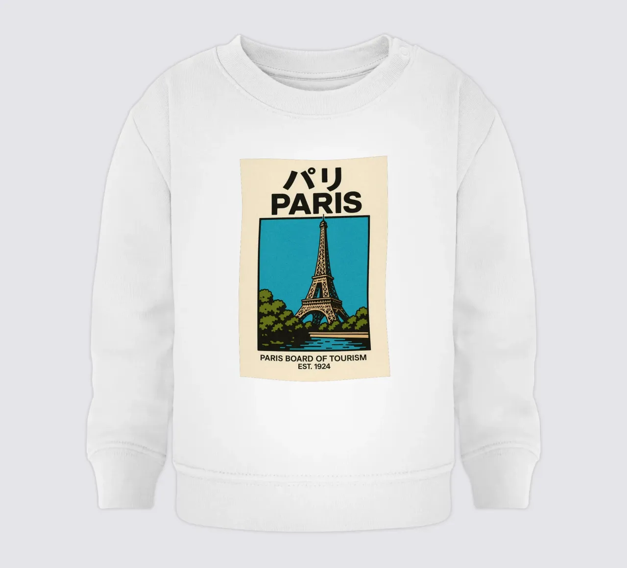 World Icons – Retro Travel Series - Eiffel View felpa neonato da Studio Mooodz