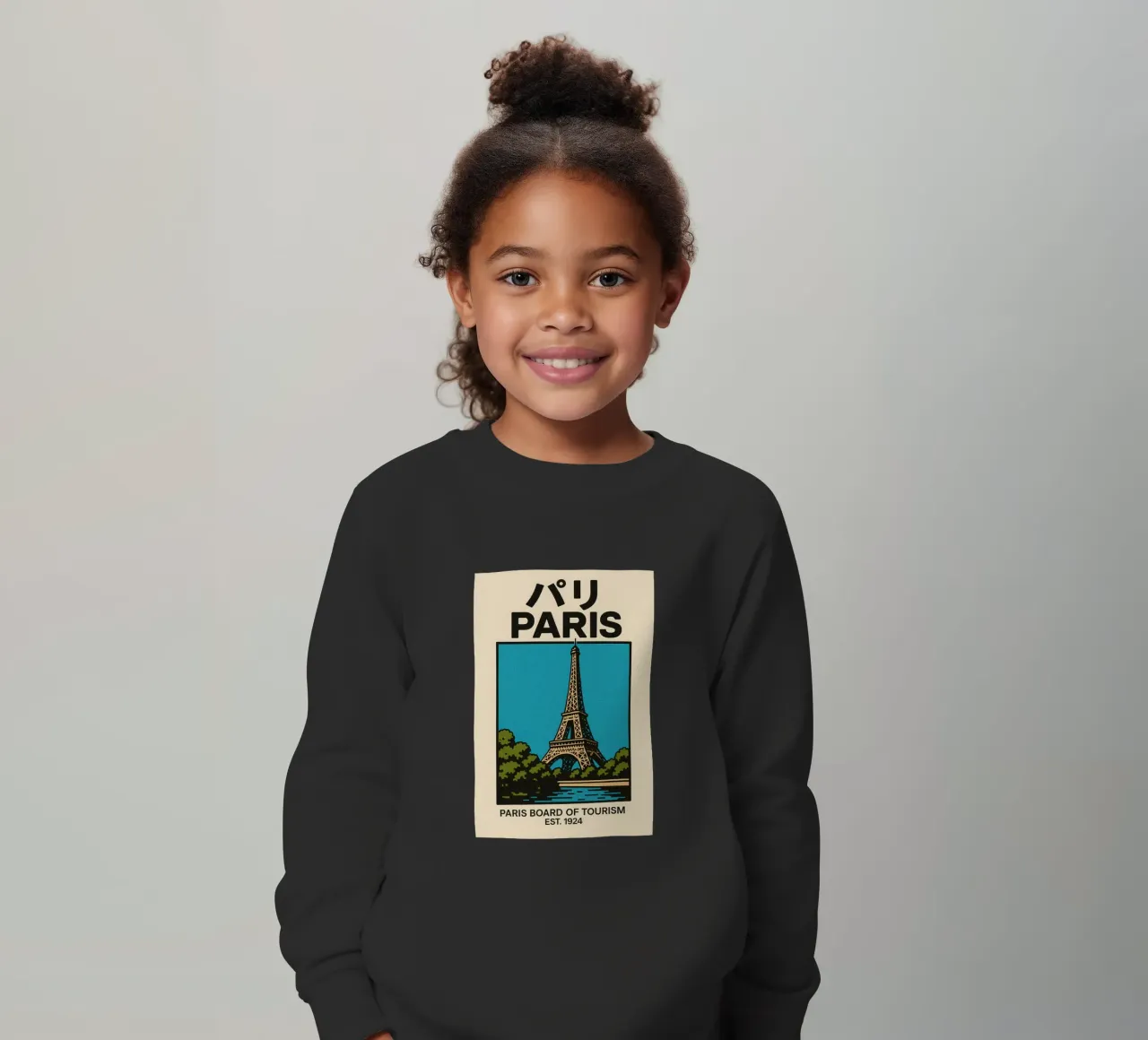 World Icons – Retro Travel Series - Eiffel View felpa bambino da Studio Mooodz