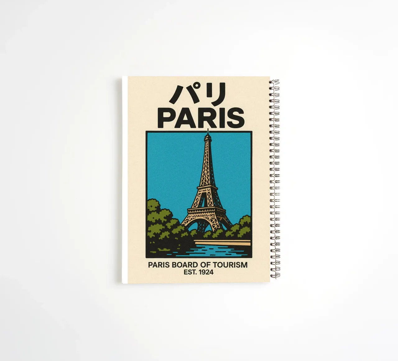 World Icons – Retro Travel Series - Eiffel View diario ad anelli da Studio Mooodz