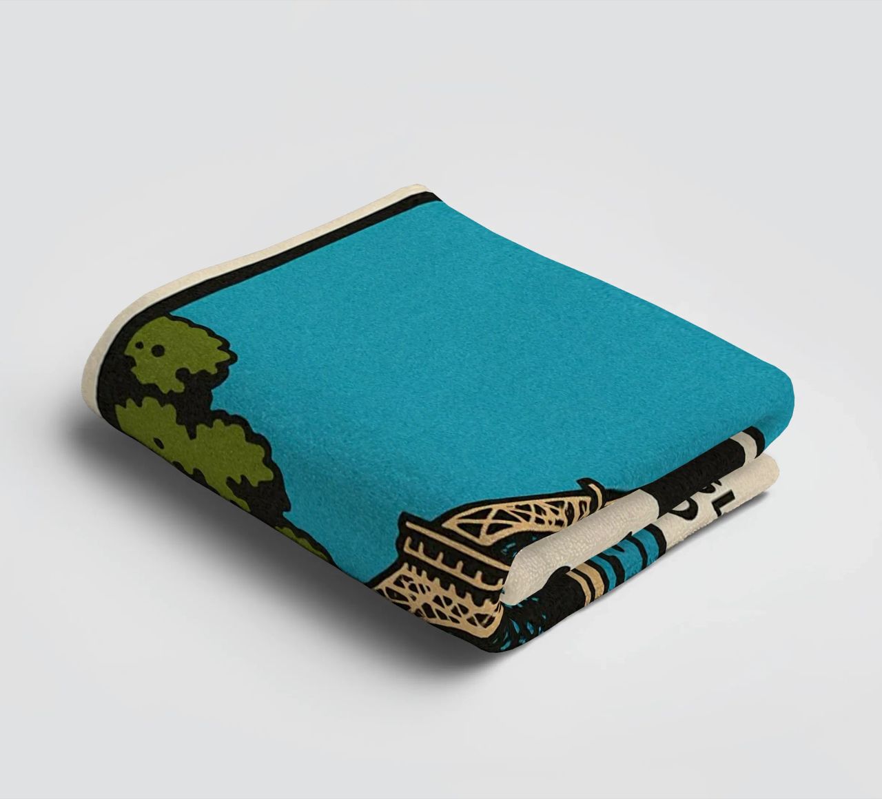 World Icons – Retro Travel Series - Eiffel View asciugamano da bagno da Studio Mooodz