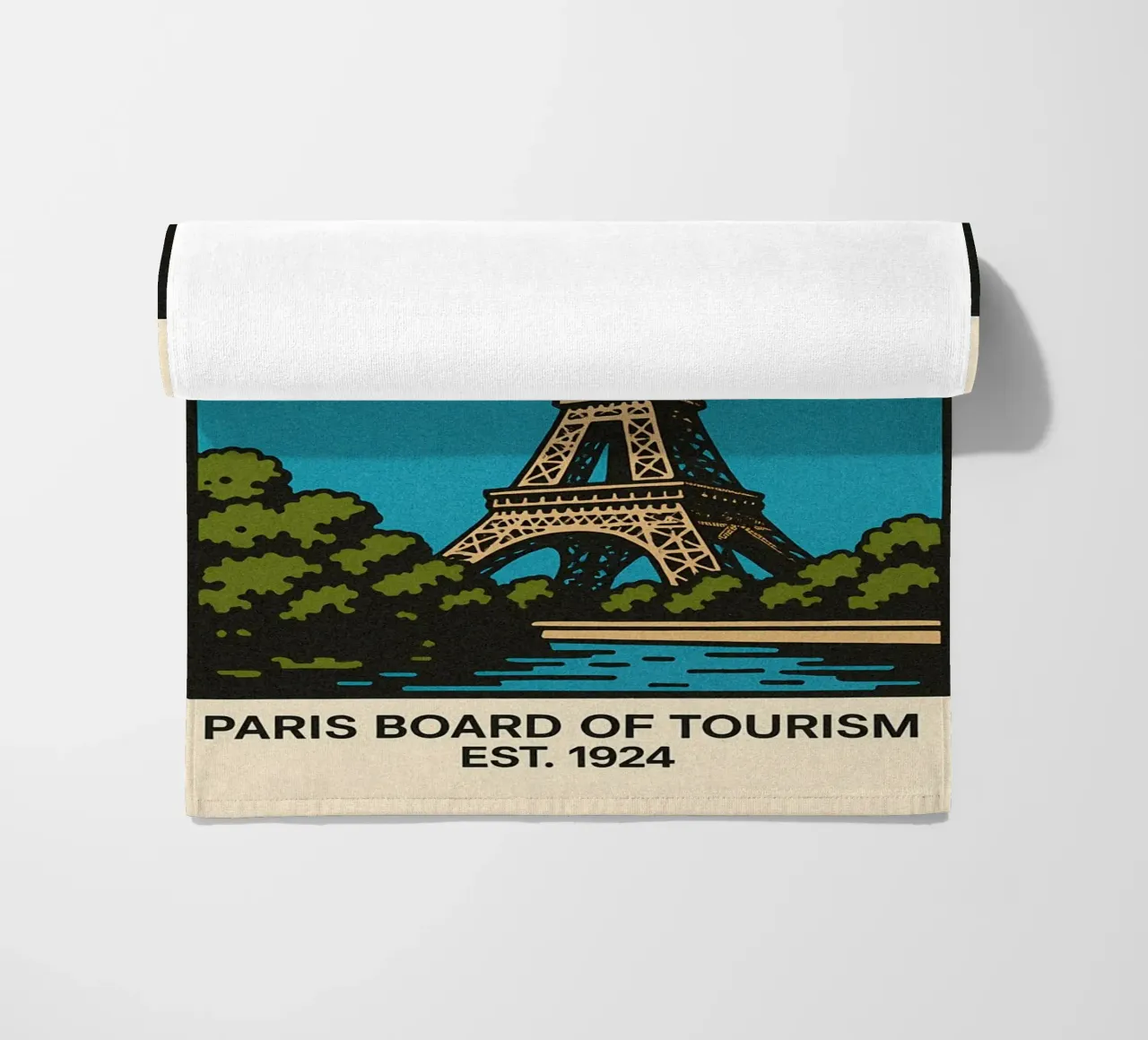 World Icons – Retro Travel Series - Eiffel View telo mare da Studio Mooodz