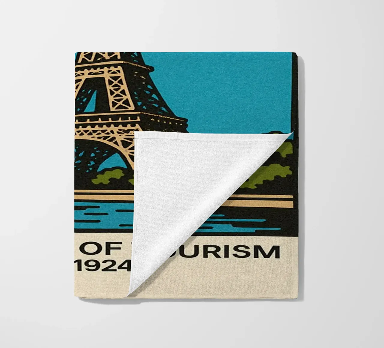 World Icons – Retro Travel Series - Eiffel View telo mare da Studio Mooodz