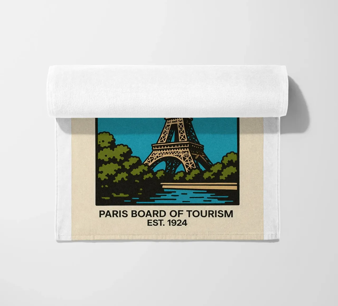 World Icons – Retro Travel Series - Eiffel View telo mare da Studio Mooodz