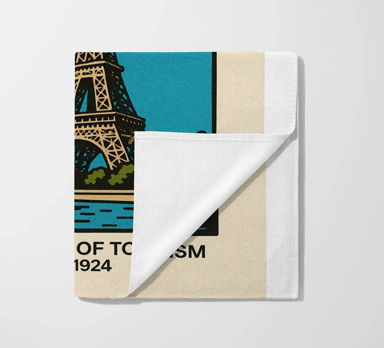 World Icons – Retro Travel Series - Eiffel View telo mare da Studio Mooodz