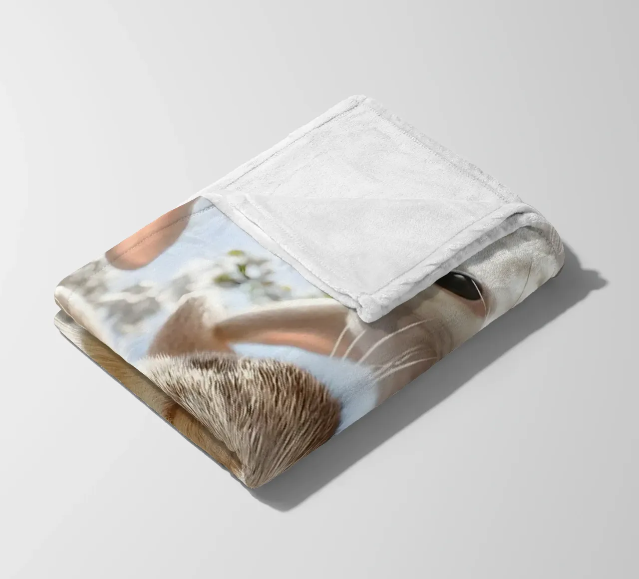 Spring greetings from the rabbit gang fleece blanket by M-Ulrich-Digital Art
