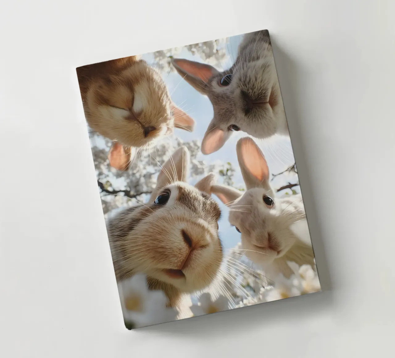 Spring greetings from the rabbit gang notebook by M-Ulrich-Digital Art