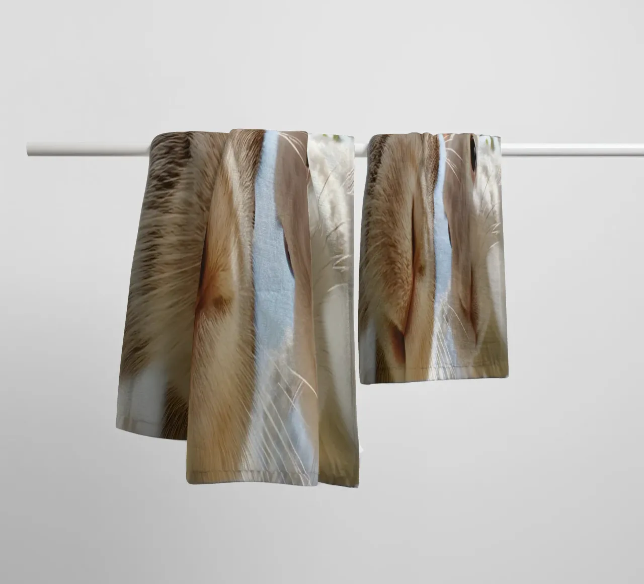 Spring greetings from the rabbit gang towel by M-Ulrich-Digital Art