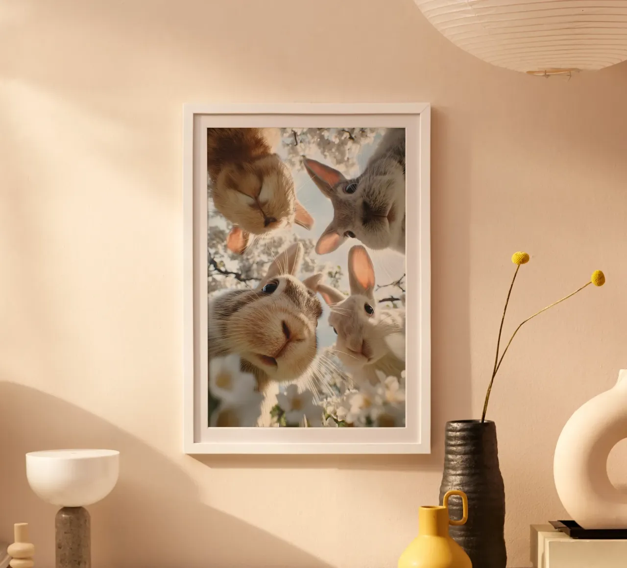 Spring greetings from the rabbit gang hahnemühle by M-Ulrich-Digital Art
