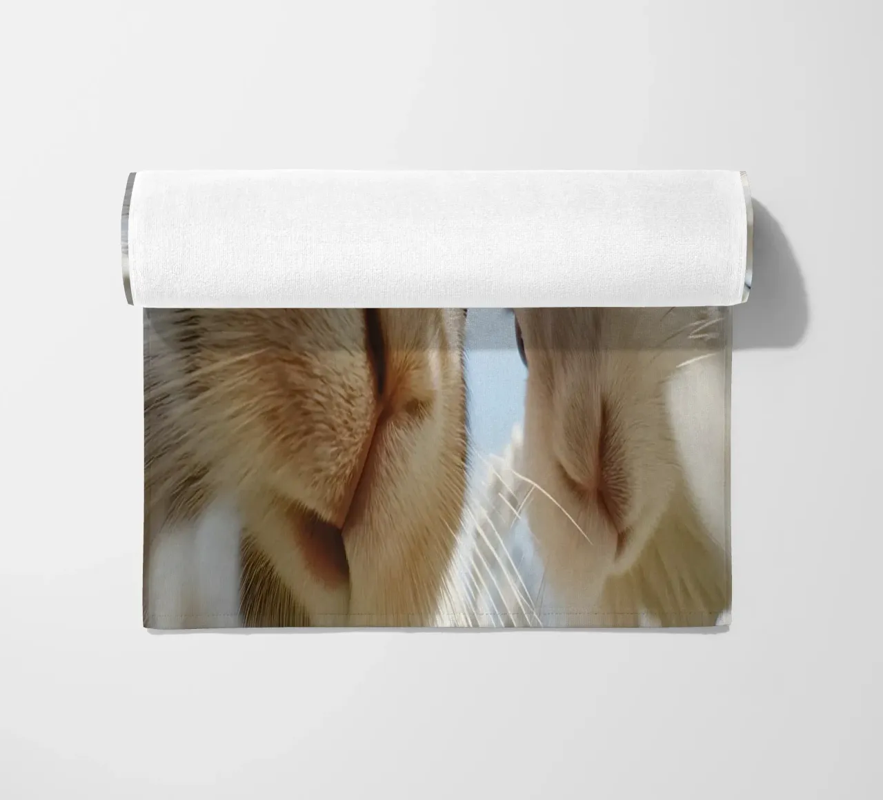 Spring greetings from the rabbit gang beach towel by M-Ulrich-Digital Art