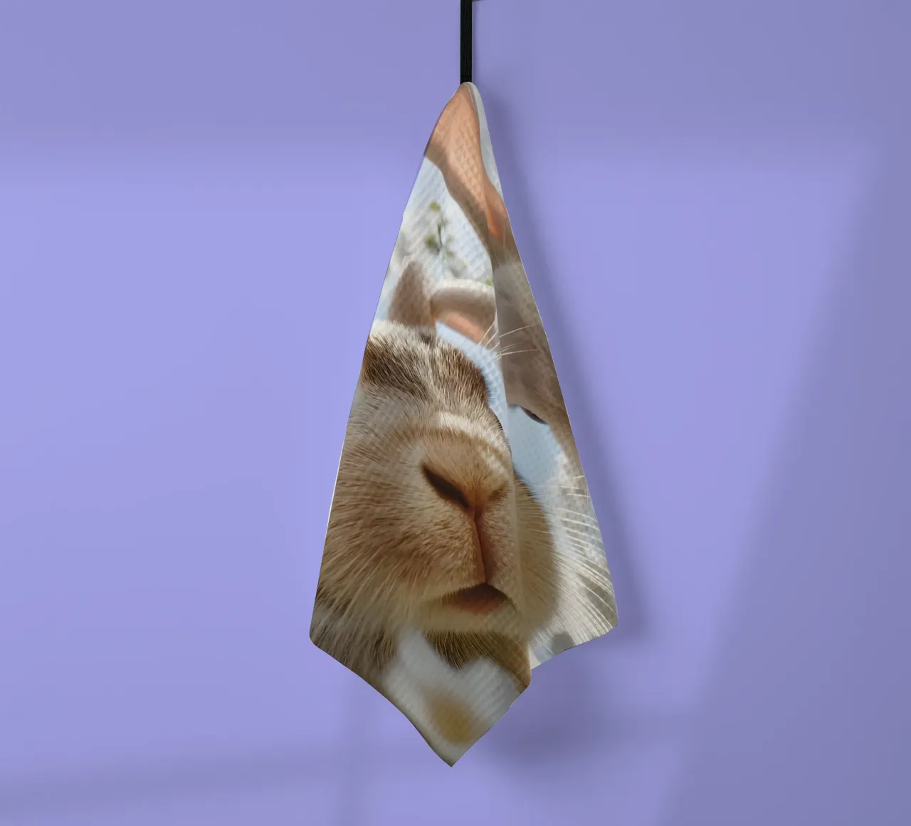Spring greetings from the rabbit gang tea towel by M-Ulrich-Digital Art