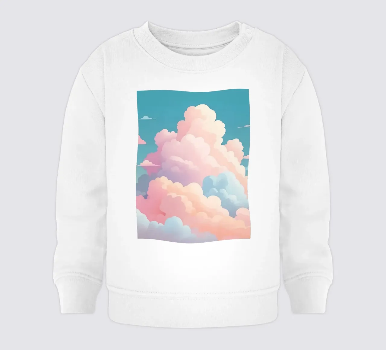 Colorful pastel clouds fill the sky during the sunset baby sweatshirt by DesignDoodle