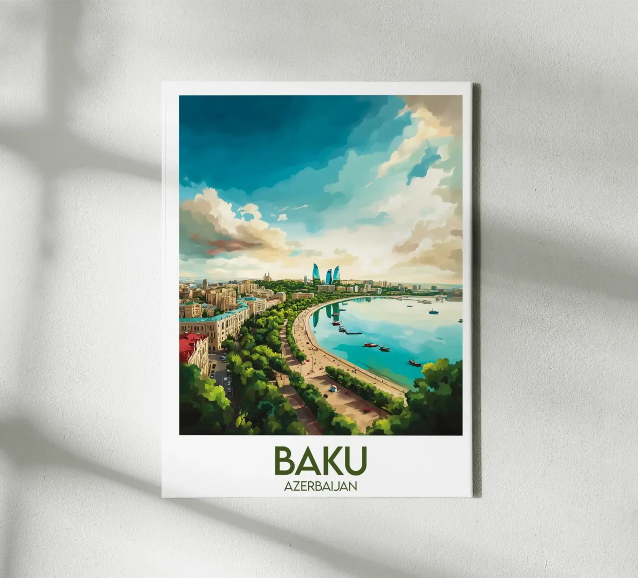 Affiche Bakou tela con Cornice a cassetta da Frame the World